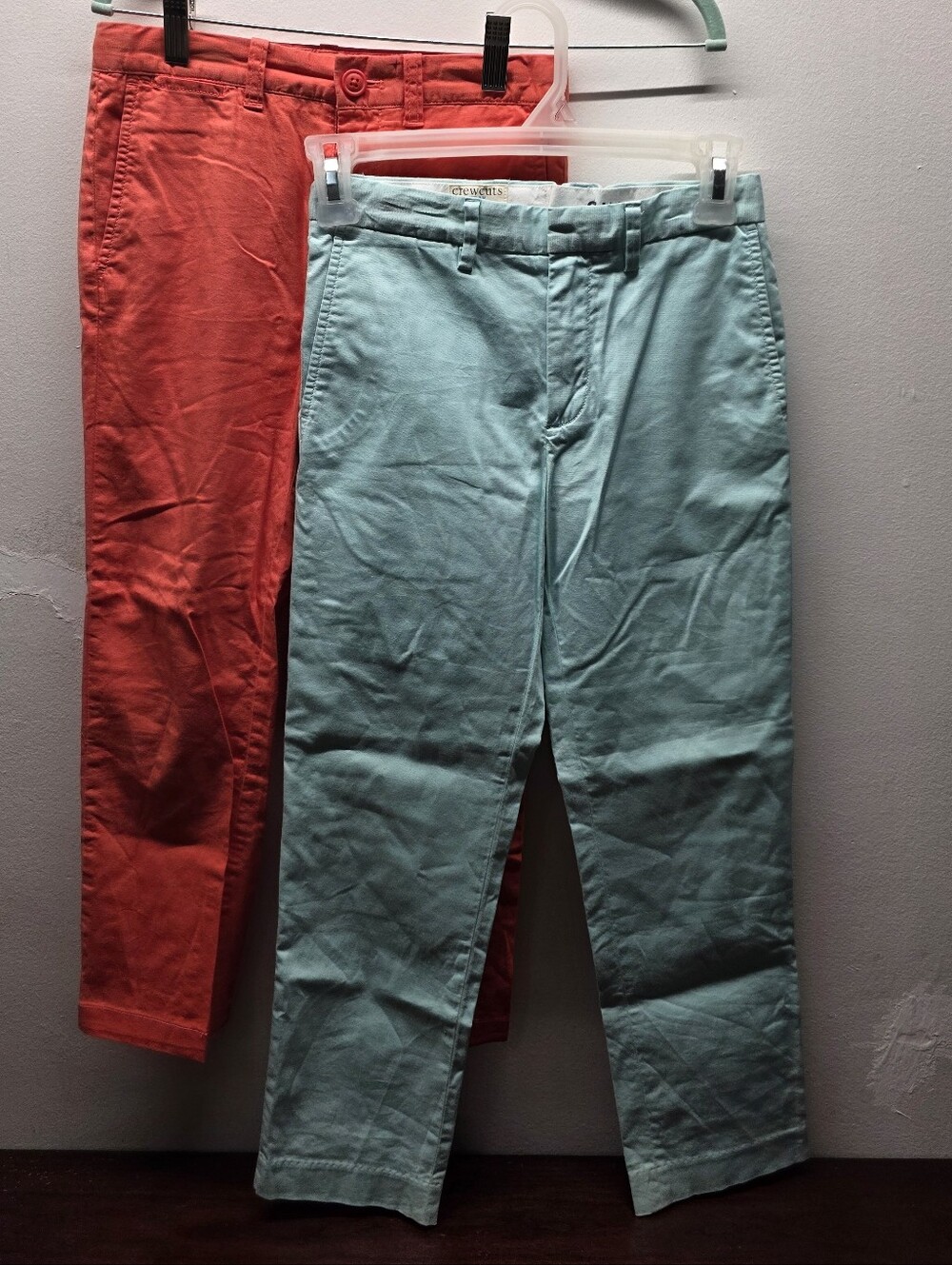 Crewcuts Two-Pack Chino Pants in Coral and Light Aqua